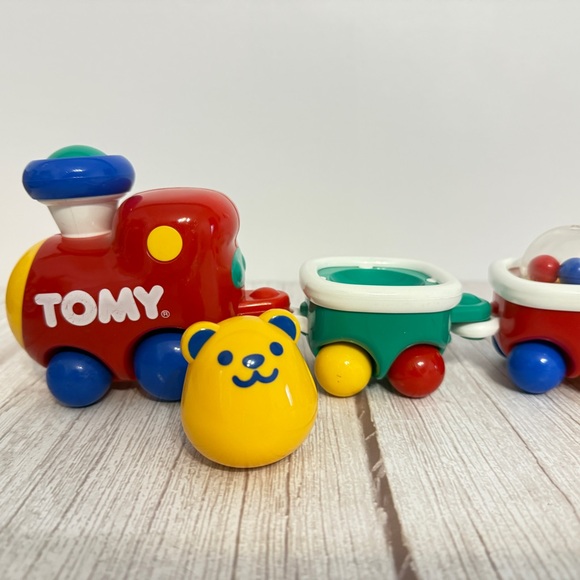 Toddler TOMY Loco Motion Push & Activity 5 Piece Train Car Baby Toy Vtg 1996 - Picture 5 of 16